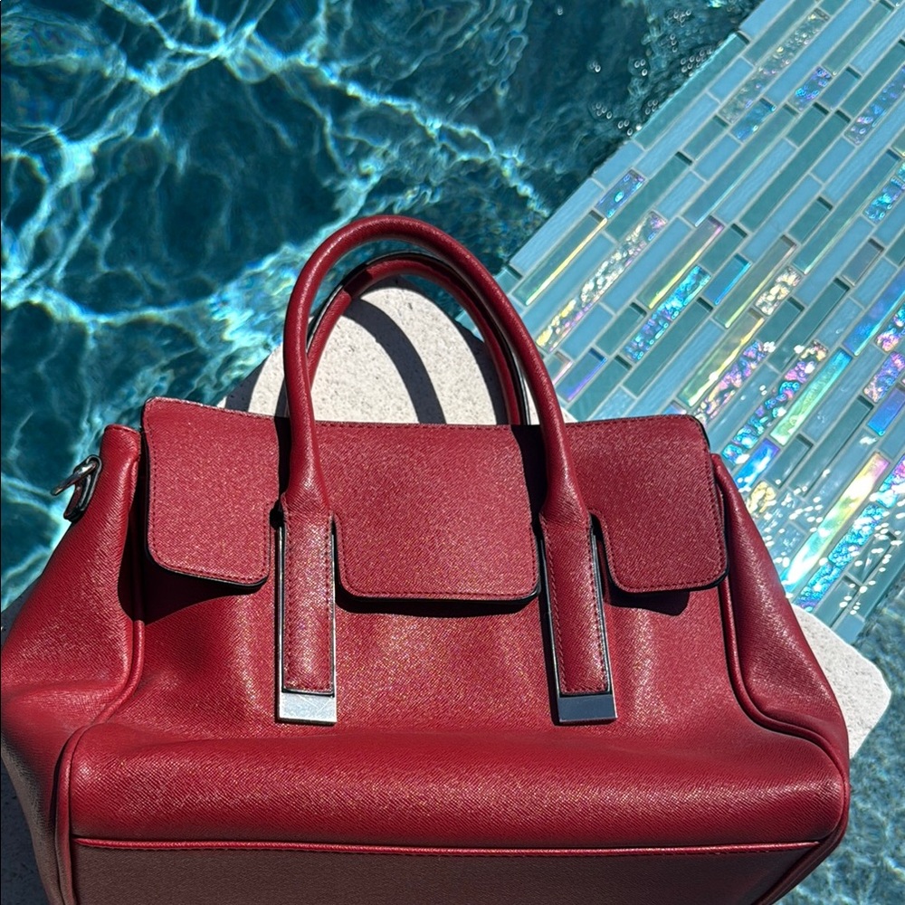Christian Siriano Red Tote Bag - Picture 2 of 3